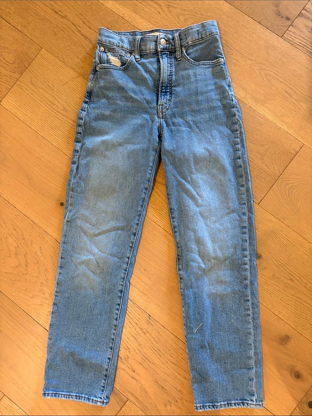 Madewell Straight Leg Blue Denim Jeans